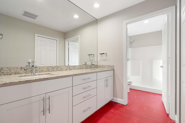 15093 Aguila Ave, Fort Pierce, FL 34951 - bathroom with toilet, vanity, and walk in shower