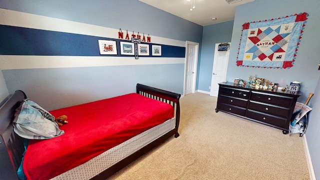 view of carpeted bedroom