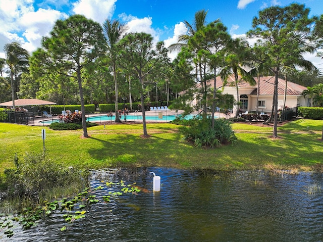 view of water feature