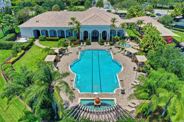 view of pool with a patio