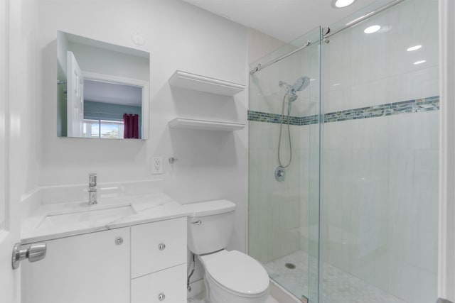 623 Monaco M, Delray Beach, FL 33446 - full bath featuring toilet, vanity, and a shower stall
