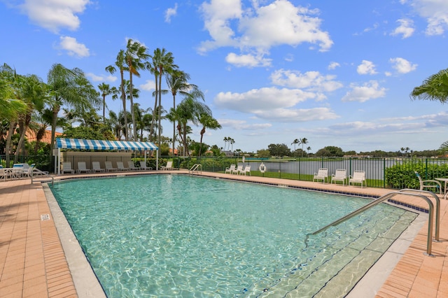 view of pool with a patio area