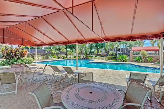 view of pool with a patio area