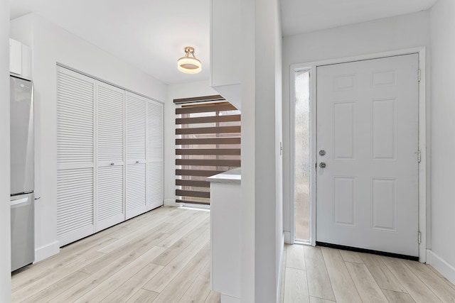 entryway featuring light hardwood / wood-style floors