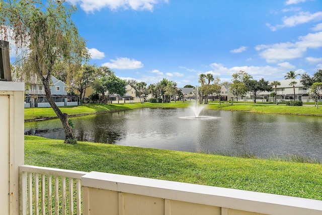 view of water feature