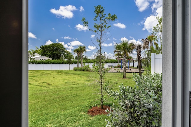 3526 Joshua Tree St, Palm Springs, FL 33461 - view of yard with a water view