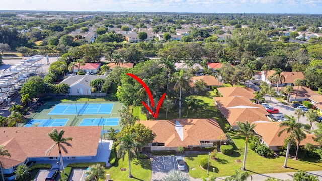 bird's eye view featuring a residential view