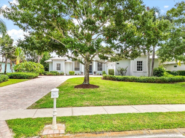 view of front of house with a front yard