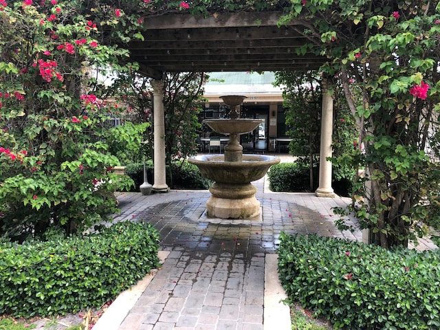 view of patio with a pergola