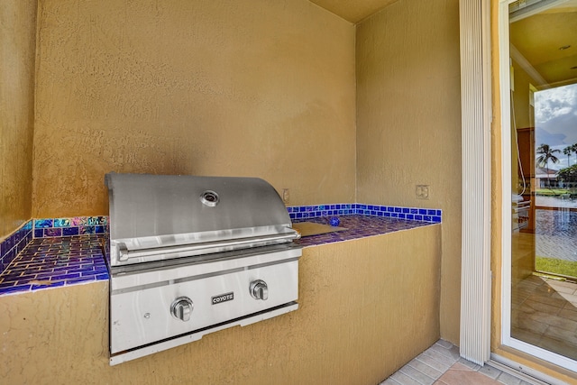 view of patio / terrace with a grill