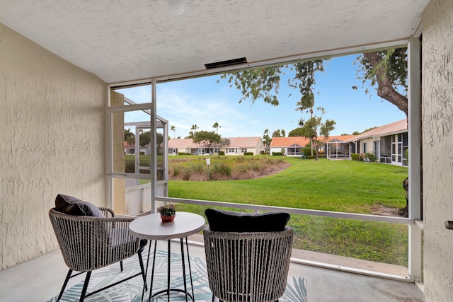 view of sunroom