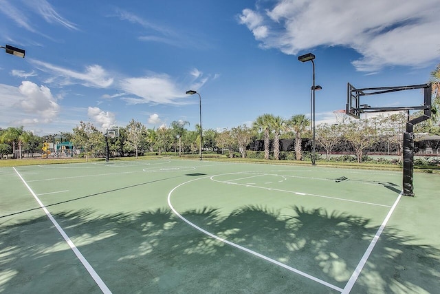 view of basketball court