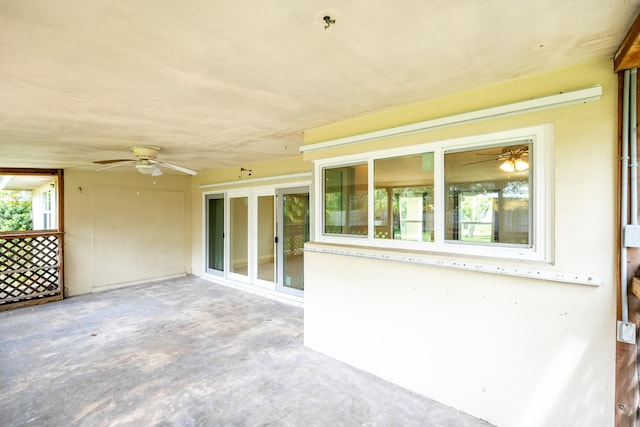 1413 SE San Sovina Ter, Port Saint Lucie, FL 34952 - view of patio / terrace featuring a ceiling fan