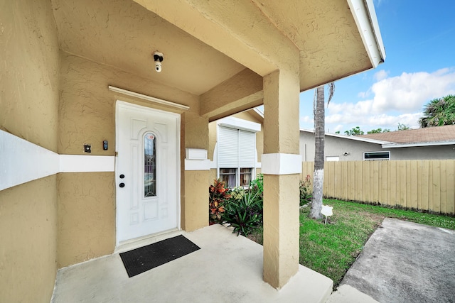 view of doorway to property