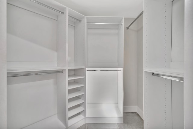 view of walk in closet