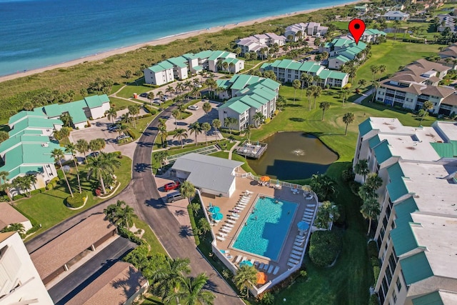 2400 S Ocean Dr Unit 6112, Fort Pierce, FL 34949 - aerial view of property and surrounding area featuring a nearby body of water and a pool