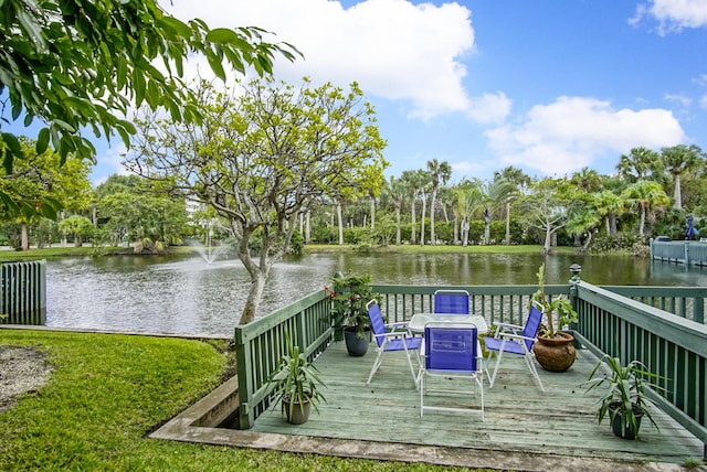 2400 S Ocean Dr Unit 6112, Fort Pierce, FL 34949 - deck featuring a water view