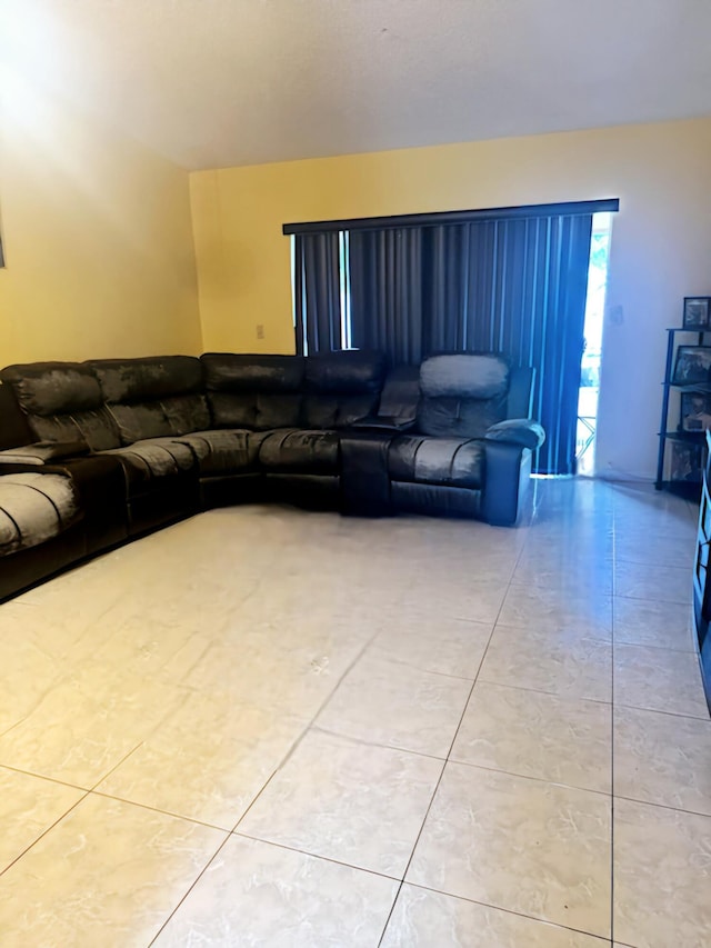 view of tiled living room