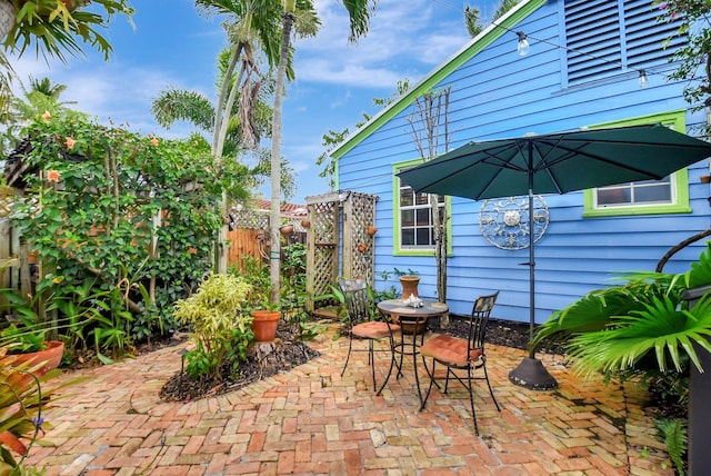 view of patio / terrace with fence