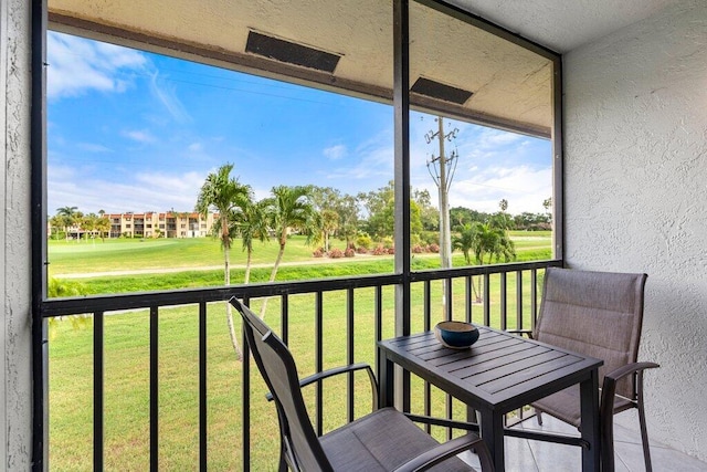 view of sunroom