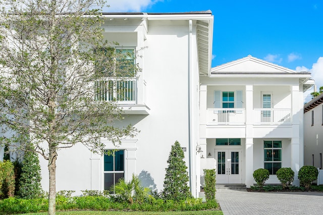 view of front of house with french doors