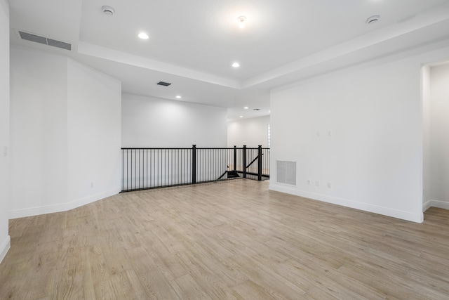 empty room with light wood-type flooring