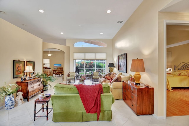 living room with light hardwood / wood-style floors