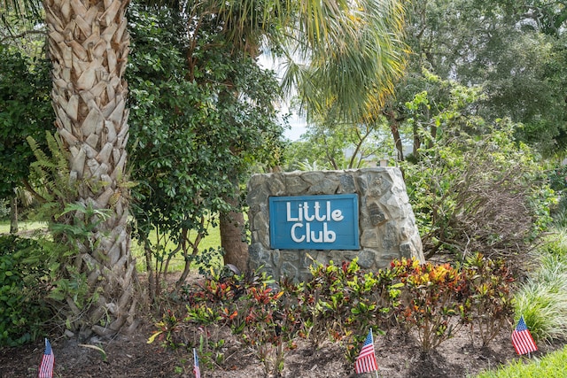 view of community sign