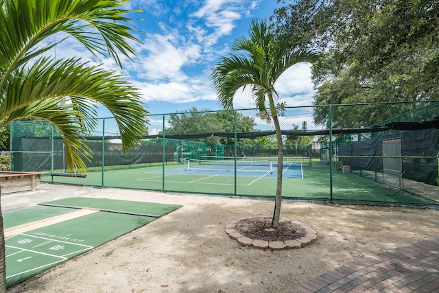 view of tennis court