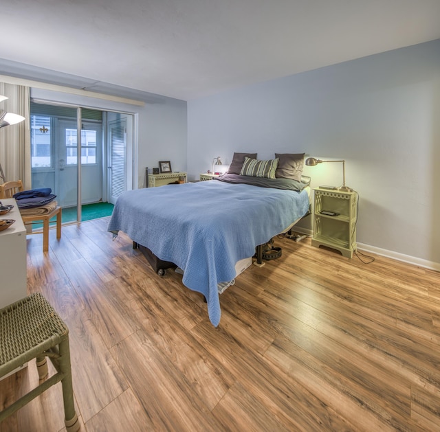 bedroom featuring hardwood / wood-style flooring