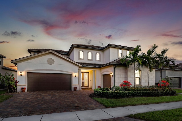 view of front of house featuring a garage