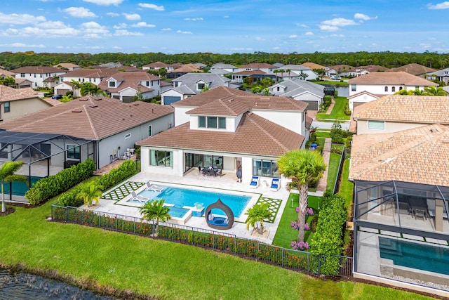 110 Echelon Crest Trl, Jupiter, FL 33478 - aerial view of residential area featuring a pool