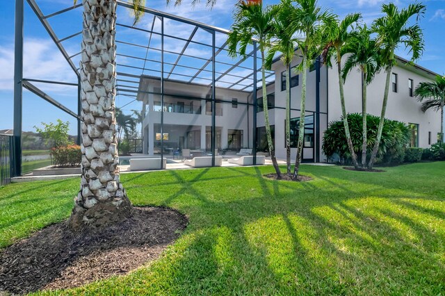 exterior space with a lanai and a patio