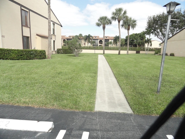 view of home's community featuring a lawn