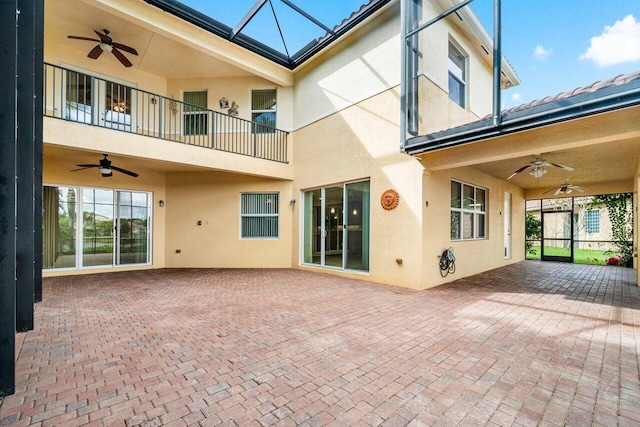 back of house with a patio area