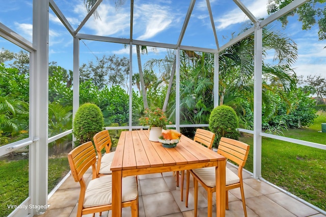 view of sunroom