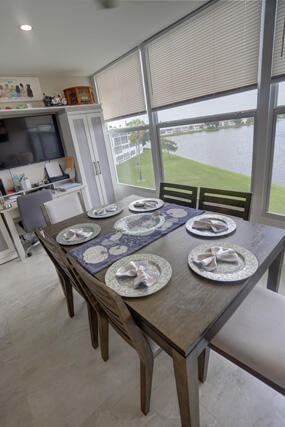 dining area featuring a wealth of natural light