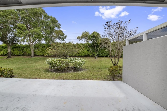 view of yard featuring a patio area