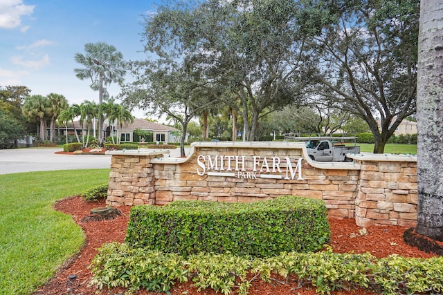 view of community sign