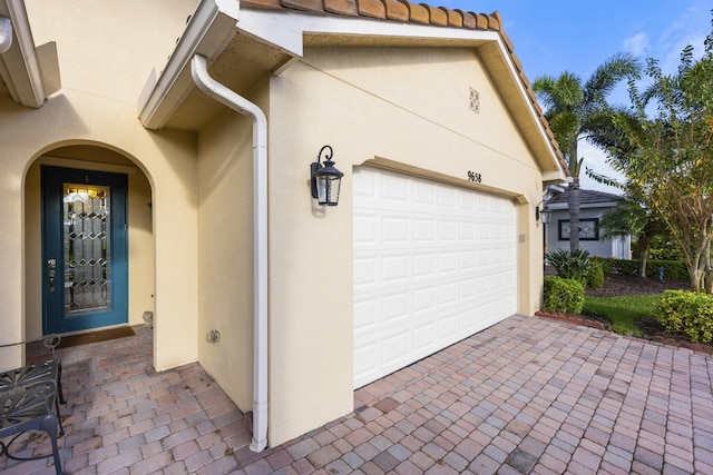 view of home's exterior with a garage