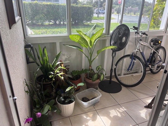 view of sunroom