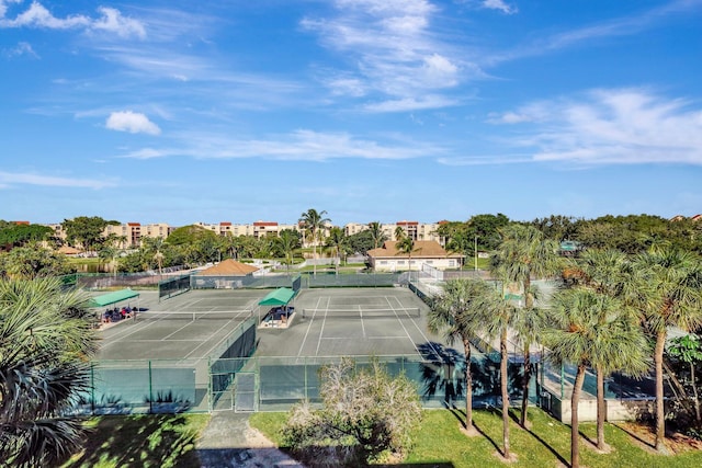 view of tennis court