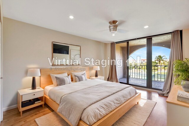 unfurnished bedroom featuring ceiling fan, wood-type flooring, and a closet