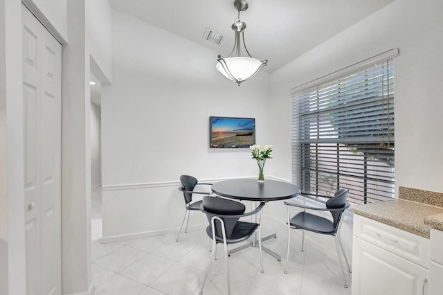 view of tiled dining area