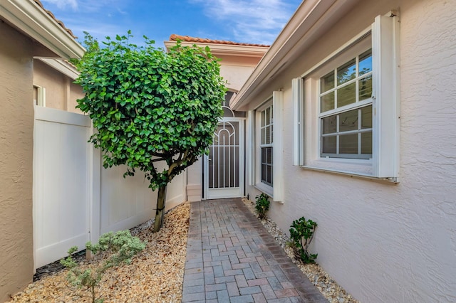 view of doorway to property