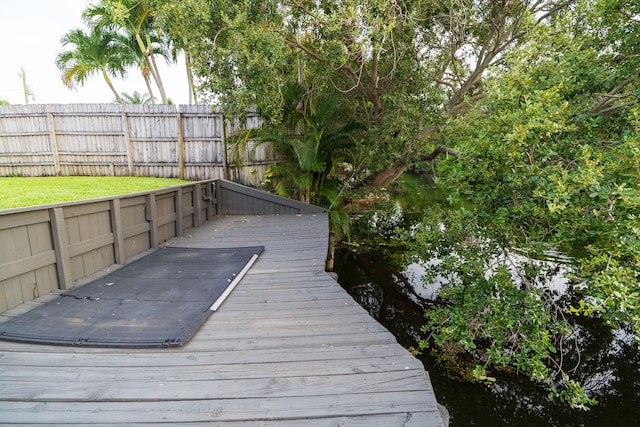 view of dock area