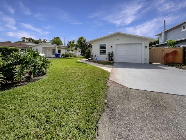 232 NW 25th St, Wilton Manors, FL 33311 - view of front of house with asphalt driveway, an attached garage, and stucco siding