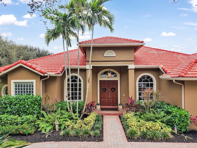 view of mediterranean / spanish house