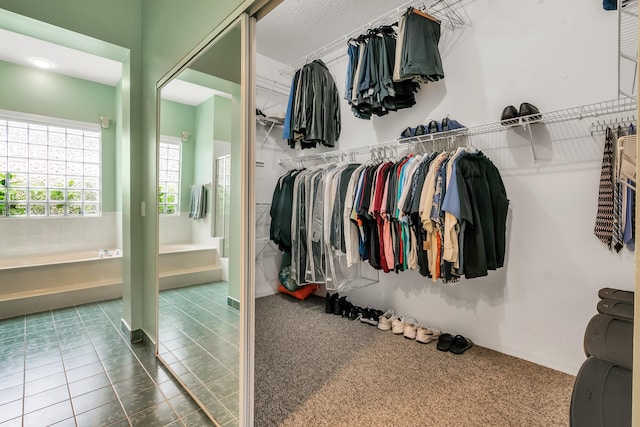 spacious closet featuring tile patterned flooring