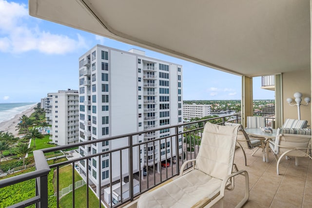 3009 S Ocean Blvd Unit 901, Highland Beach, FL 33487 - balcony with a water view and a city view